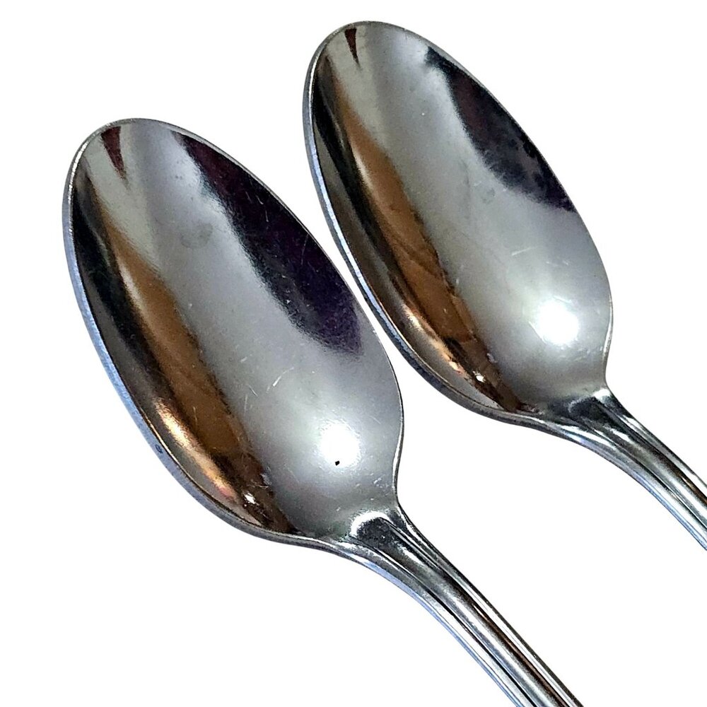 2 Oneida Homestead Ice Tea Spoons 7.5" Floral Vintage Rogers Co stainless - Picture 7 of 10